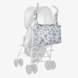 Tartine et Chocolat-White & Blue Toile De Jouy Changing Bag (41cm) | Childrensalon