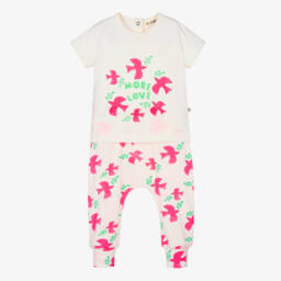 The Bonniemob Baby Girls Cotton Doves Trouser Set Childrensalon