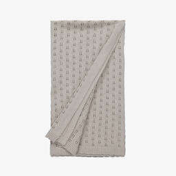 The Little Tailor-بطانية قطن محبوك لون بيج للأطفال (108 سم) | Childrensalon