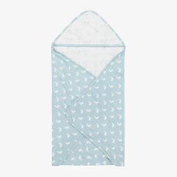 The Little Tailor-بطانية بوجهين قطن لون أزرق للأطفال (69 سم) | Childrensalon