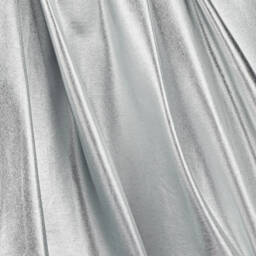 The Tiny Universe-Girls Metallic Silver Satin Dress | Childrensalon