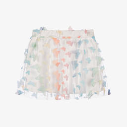 The Tiny Universe-Girls White & Blue Tulle Butterfly Skirt | Childrensalon