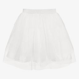 The Tiny Universe-Girls White Tulle Skirt | Childrensalon