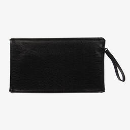 TIBA + MARL-Black Faux Leather Changing Mat Clutch (56cm) | Childrensalon