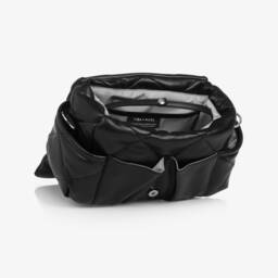 TIBA + MARL-حقيبة تغيير الحفاضات مبطنة جلد صناعي لون أسود (34 سم) | Childrensalon