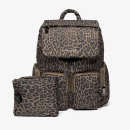 TIBA + MARL-Brown Leopard Print Changing Backpack (40cm) | Childrensalon