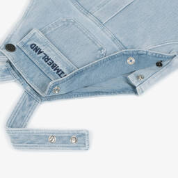 Timberland-Baby Boys Blue Denim Dungarees | Childrensalon