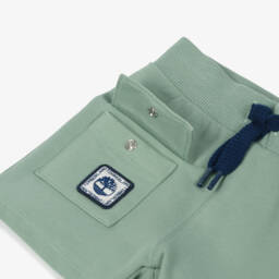 Timberland-Baby Boys Green Cotton Shorts | Childrensalon