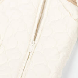 Timberland-Baby Boys Ivory Quilted Snowsuit with Cosy Fleece Lining | Childrensalon