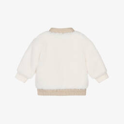 Timberland-Baby Boys Ivory Teddy Fleece Zip-Up Top | Childrensalon