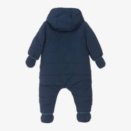 Timberland-Baby Boys Navy Blue Padded Snowsuit | Childrensalon