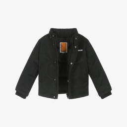 Timberland-جاكيت بغطاء رأس ومقاوم للماء لون أسود للأولاد | Childrensalon