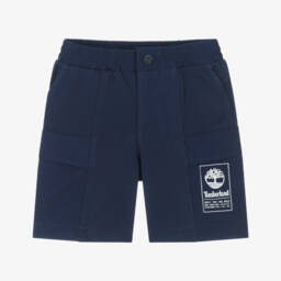 Timberland-Boys Blue Colourblock Hooded Jacket | Childrensalon