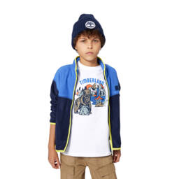 Timberland-Boys Blue Polar Fleece Zip-Up Top | Childrensalon