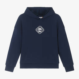 iDO Junior-Boys Navy Blue Lightly Padded Coat | Childrensalon