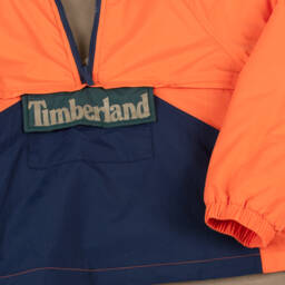 Timberland-Куртка оранжевая с полумолнией для мальчиков | Childrensalon