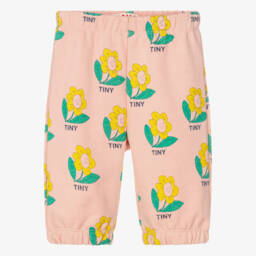 Tinycottons-Джоггеры розовые хлопковые Happy Flower для малышек | Childrensalon