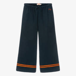 Girls Ink Blue Cotton Twill Trousers