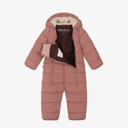 Töastie-Pink Padded Snowsuit | Childrensalon