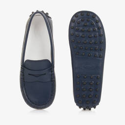 Tod's-حذاء موكاسين أطفال ولادي جلد لون كحلي | Childrensalon