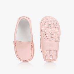 Tod's-حذاء جلد لون زهري لمرحلة قبل المشي للمولودات | Childrensalon