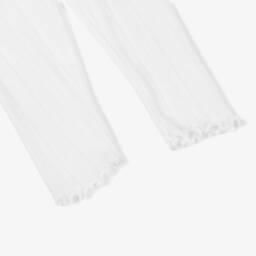 Tommy Hilfiger-Baby Girls White Cotton Pointelle Leggings | Childrensalon