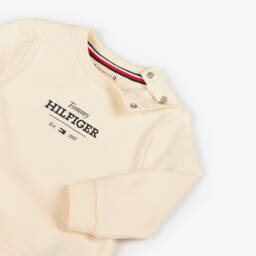 Tommy Hilfiger-Beige Cotton Baby Tracksuit | Childrensalon