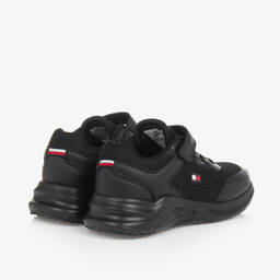 Tommy Hilfiger-حذاء رياضي بشريط لاصق جلد صناعي و شبك لون أسود | Childrensalon
