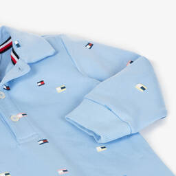 Tommy Hilfiger-أفرول رومبر بشعار العلم قطن لون أزرق للمواليد | Childrensalon