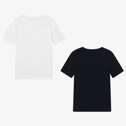 Tommy Hilfiger-Boys Blue & White Cotton T-Shirts (2 Pack) | Childrensalon