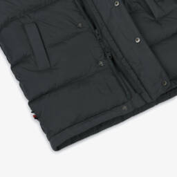 Tommy Hilfiger-Boys Grey Puffer Coat with Embroidered Flag Logo | Childrensalon