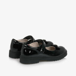 Tommy Hilfiger-Girls Black Patent Velcro Shoes | Childrensalon