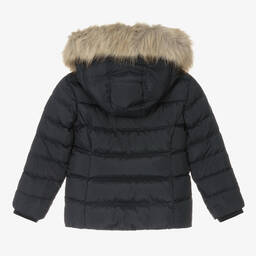 Tommy Hilfiger-جاكيت بافر مبطن بريش لون كحلي | Childrensalon