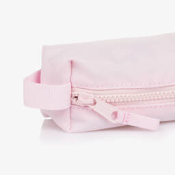 Tommy Hilfiger-Girls Pale Pink Logo Print Pencil Case (20cm) | Childrensalon