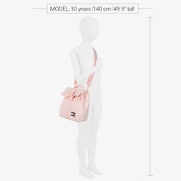 Tommy Hilfiger-Girls Pink Canvas Flag Lunch Bag (23cm) | Childrensalon