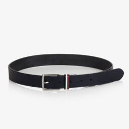 Tommy Hilfiger-Navy Blue Leather Belt | Childrensalon
