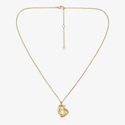 Treat Republic-Personalised 18ct Gold Plated Baby Feet Necklace (45cm) | Childrensalon
