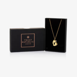 Treat Republic-Personalised 18ct Gold Plated Baby Feet Necklace (45cm) | Childrensalon