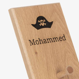 Treat Republic-Personalised Wooden Pirate Hat Peg Hook (18cm) | Childrensalon