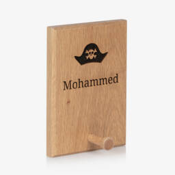 Treat Republic-Personalised Wooden Pirate Hat Peg Hook (18cm) | Childrensalon