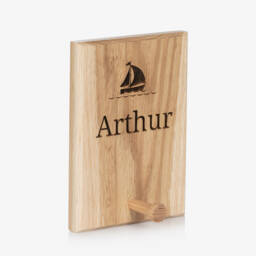 Treat Republic-Personalised Wooden Ship Peg Hook (18cm) | Childrensalon