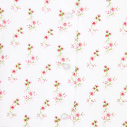 Turquaz-Girls White Floral Cotton Pyjamas | Childrensalon