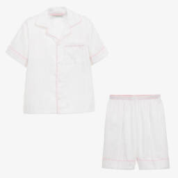 Turquaz-Белая пижама с шортами из хлопка | Childrensalon