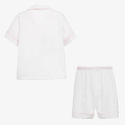 Turquaz-Белая пижама с шортами из хлопка | Childrensalon