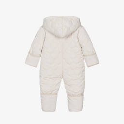 Tutto Piccolo-Beige Quilted Baby Snowsuit | Childrensalon