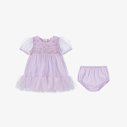 Tutu du Monde-Платье сиреневое из тюля с пайетками для малышек | Childrensalon