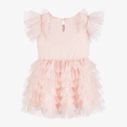 Tutu du Monde-Платье розовое из тюля с бусинами и цветами из пайеток для малышек | Childrensalon