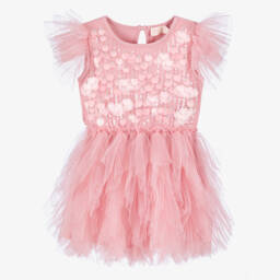 Tutu du Monde-Baby Girls Pink Sequin Jersey & Tulle Dress | Childrensalon