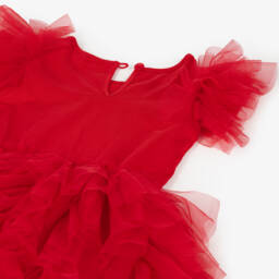 Tutu du Monde-Baby Girls Red Tulle Dress with Crystal Beads & Sequins | Childrensalon