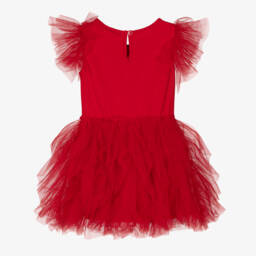 Tutu du Monde-Baby Girls Red Tulle Dress with Crystal Beads & Sequins | Childrensalon